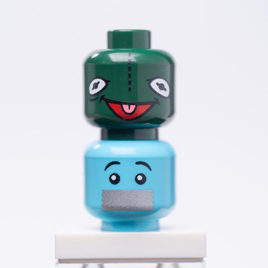Kermit (dk green) + Tape Mouth (Med Azure)
