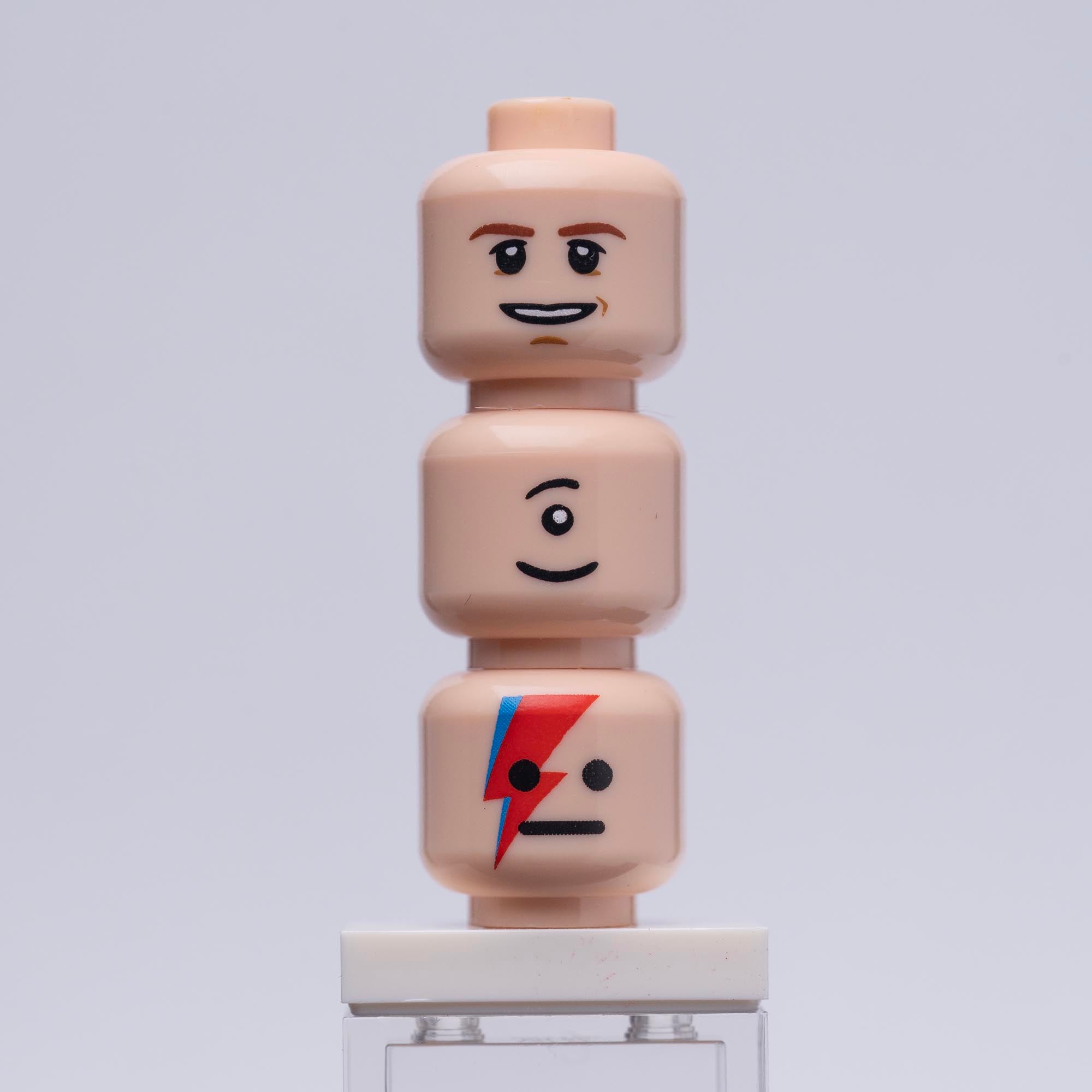 Flesh Head Stack (Starman, Cyclops, Smile) – Braindead Bricks